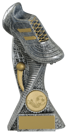 Picture of Ultra Antique Silver/gold Football Boot Pedestal  Award 7.25" 185mm