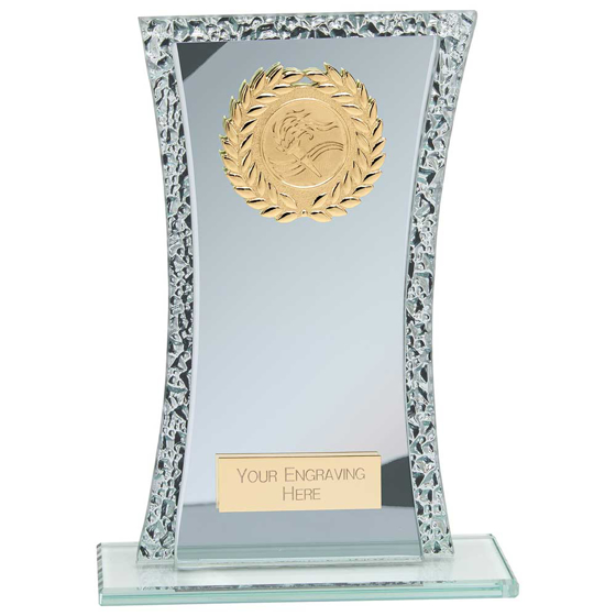 Picture of Eternal Multisport Glass Award Blue & Cracked Silver 185mm