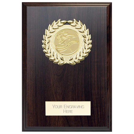 Picture of Reward Wreath Plaque Mahogany 125x90mm