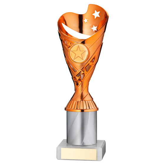 Picture of Copper/white Plastic 'sabre' Cup Assembled On Marble (1in Cen) - 9in