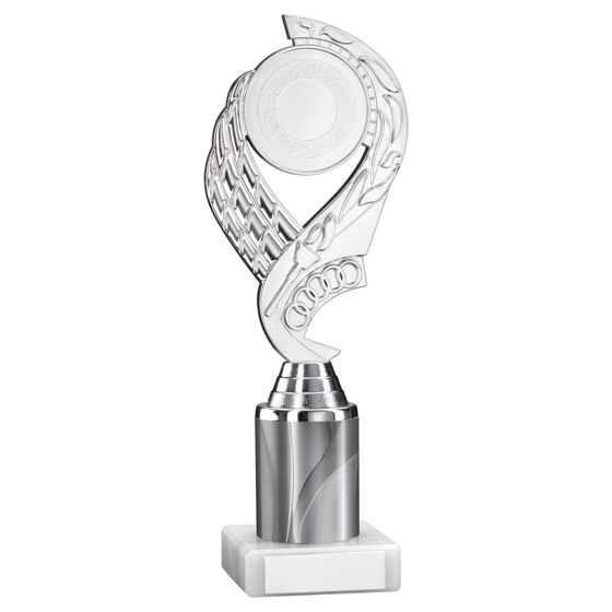 Picture of Silver/white  'olympic' Holder Assembled On Marble (2" Cen/1" Tube) - 8in