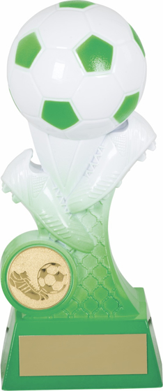 Picture of Nova Evolution Football Trophy Green and White 6" (150mm)